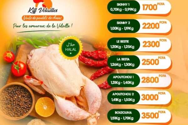 Poulet à partir de 1700
