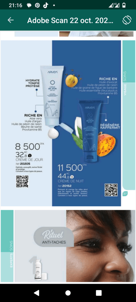 Produits de beauté et complément alimentaire