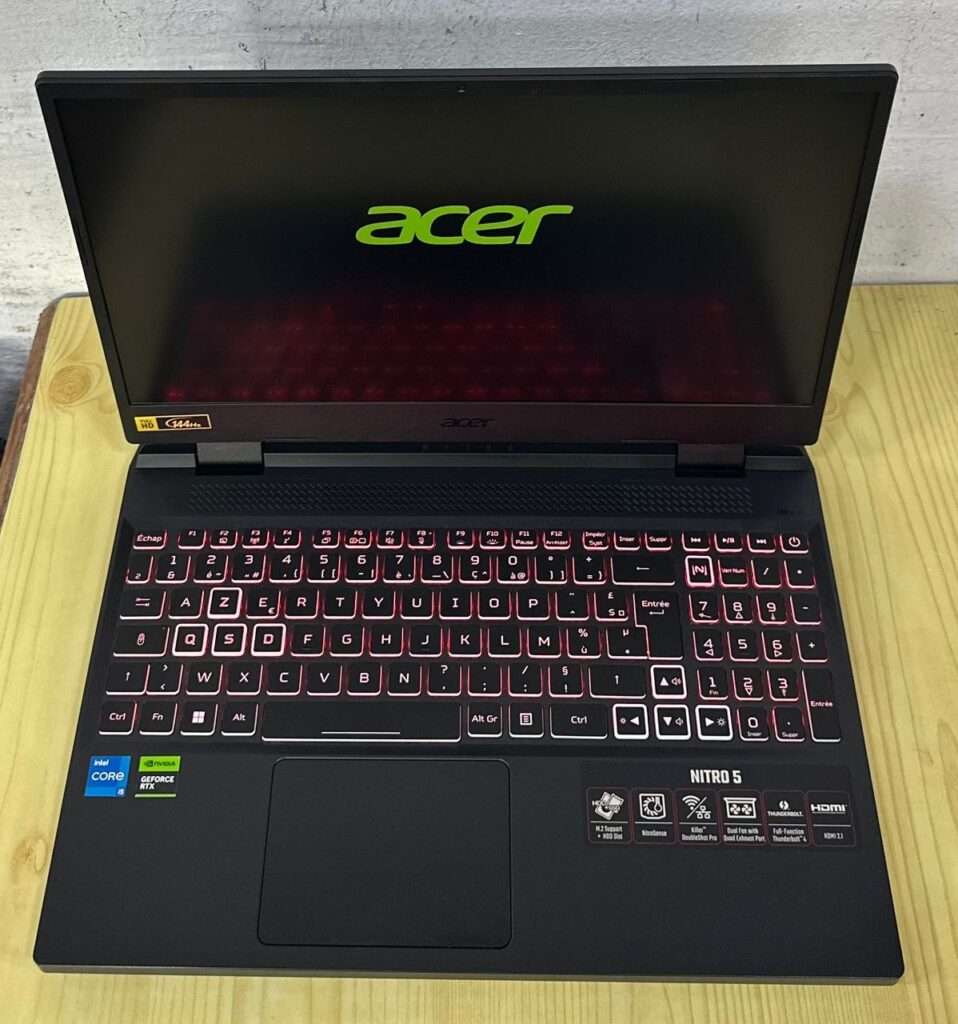 Gamer ACER Nitro AN515-58 core i5 12Th génération RTX 4060 8Gb dédiée quasiment neuf