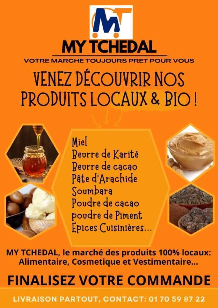 Vente de produits alimentaires, épices cuisinière et produits cosmétiques : beurre de karité