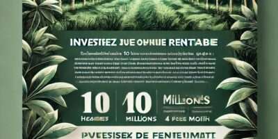 Plantation* *d'hévéa* de *10 hectares*