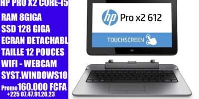 HP 612 PRO X2 CORE I5 TACTILE ET DETACHABLE